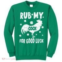 Rub My Cock For Good Lucky Funny St Patrick's Day Sweatshirt thumb 0