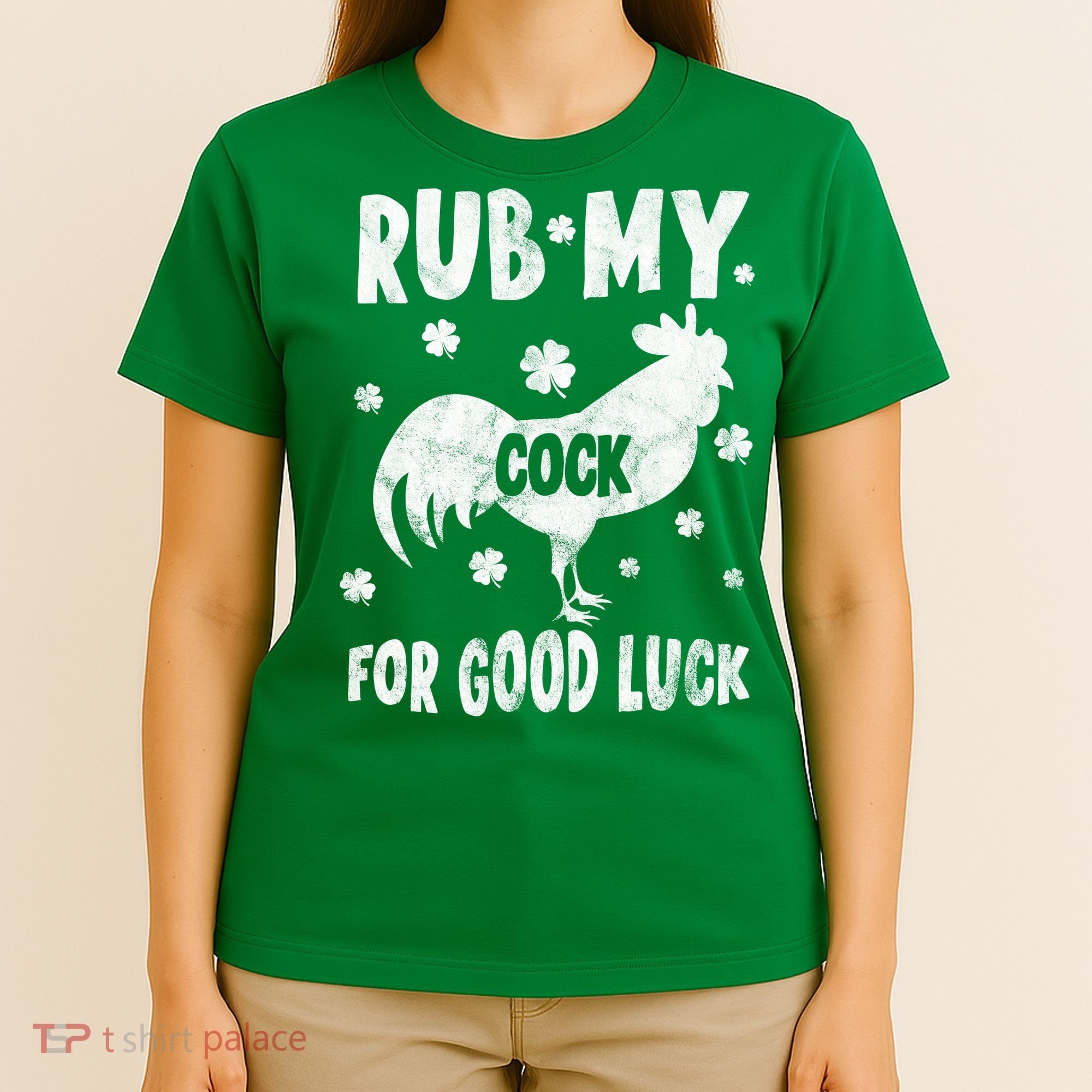 Rub My Cock For Good Lucky Funny St Patrick's Day T-Shirt