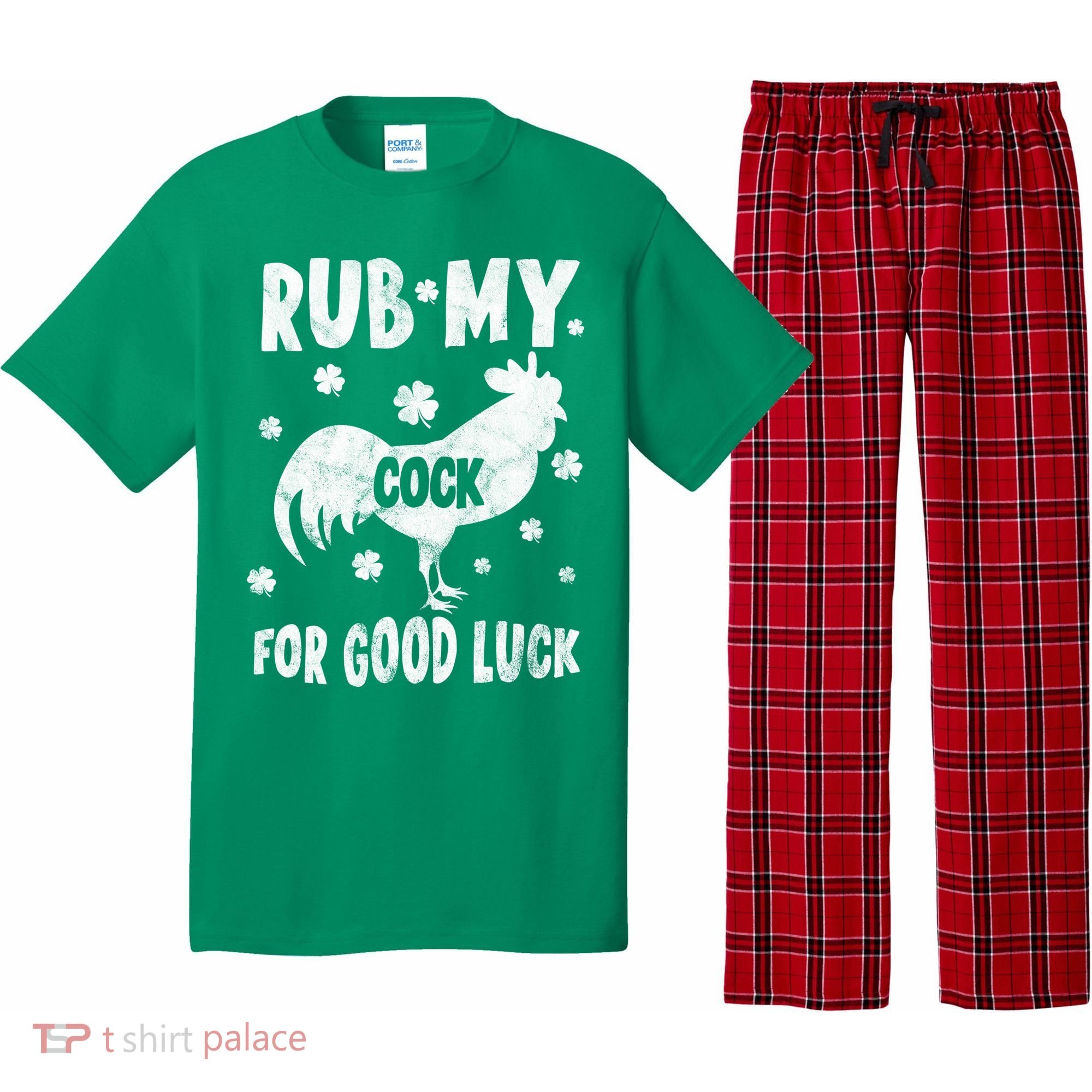 Rub My Cock For Good Lucky Funny St Patrick's Day Pajama Set