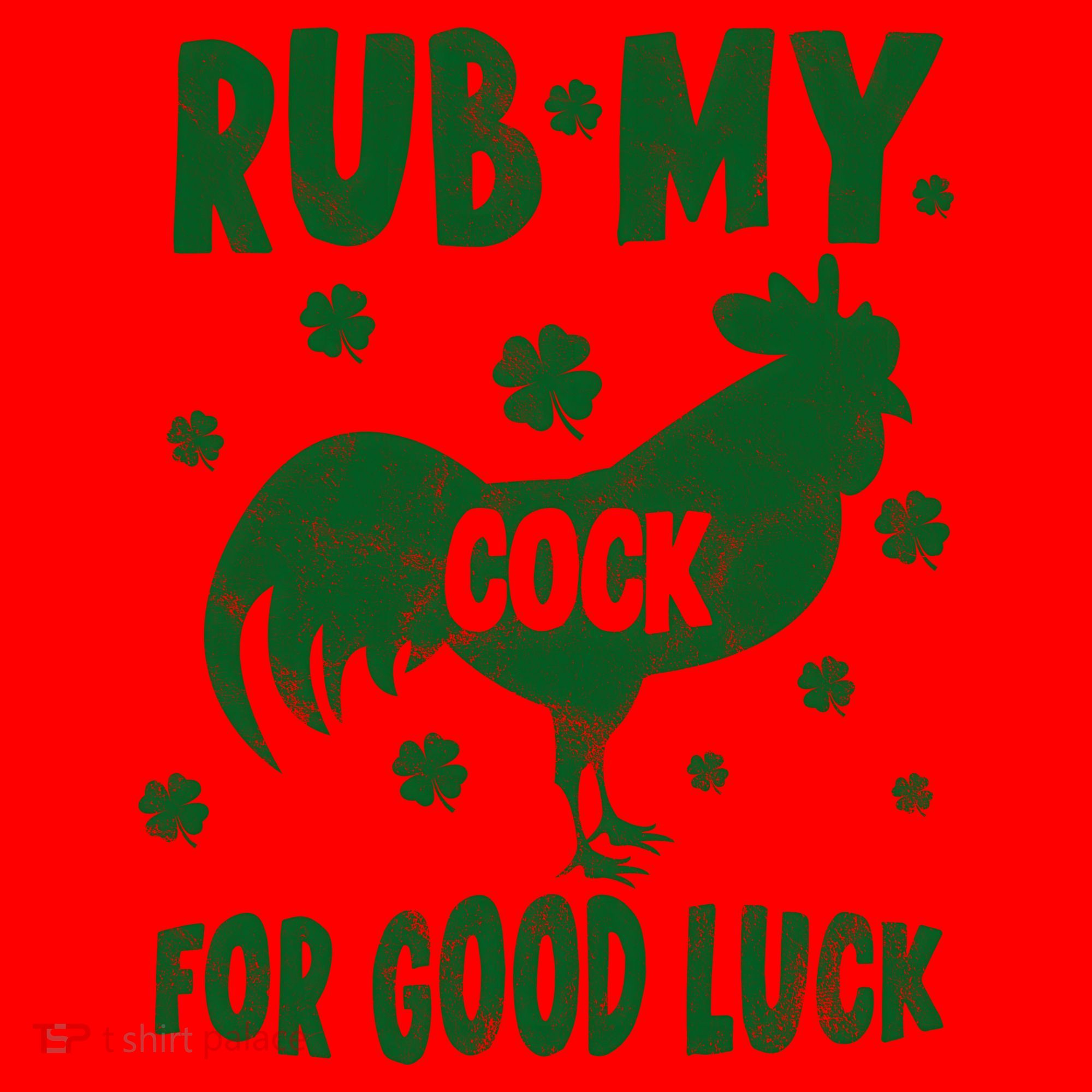 Rub My Cock For Good Lucky Funny St Patrick's Day Santa Hat