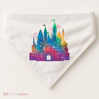 Rainbow Magical Castle USA-Made Doggie Bandana