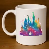 Rainbow Magical Castle 11oz C Handle Ceramic Mug thumb 4