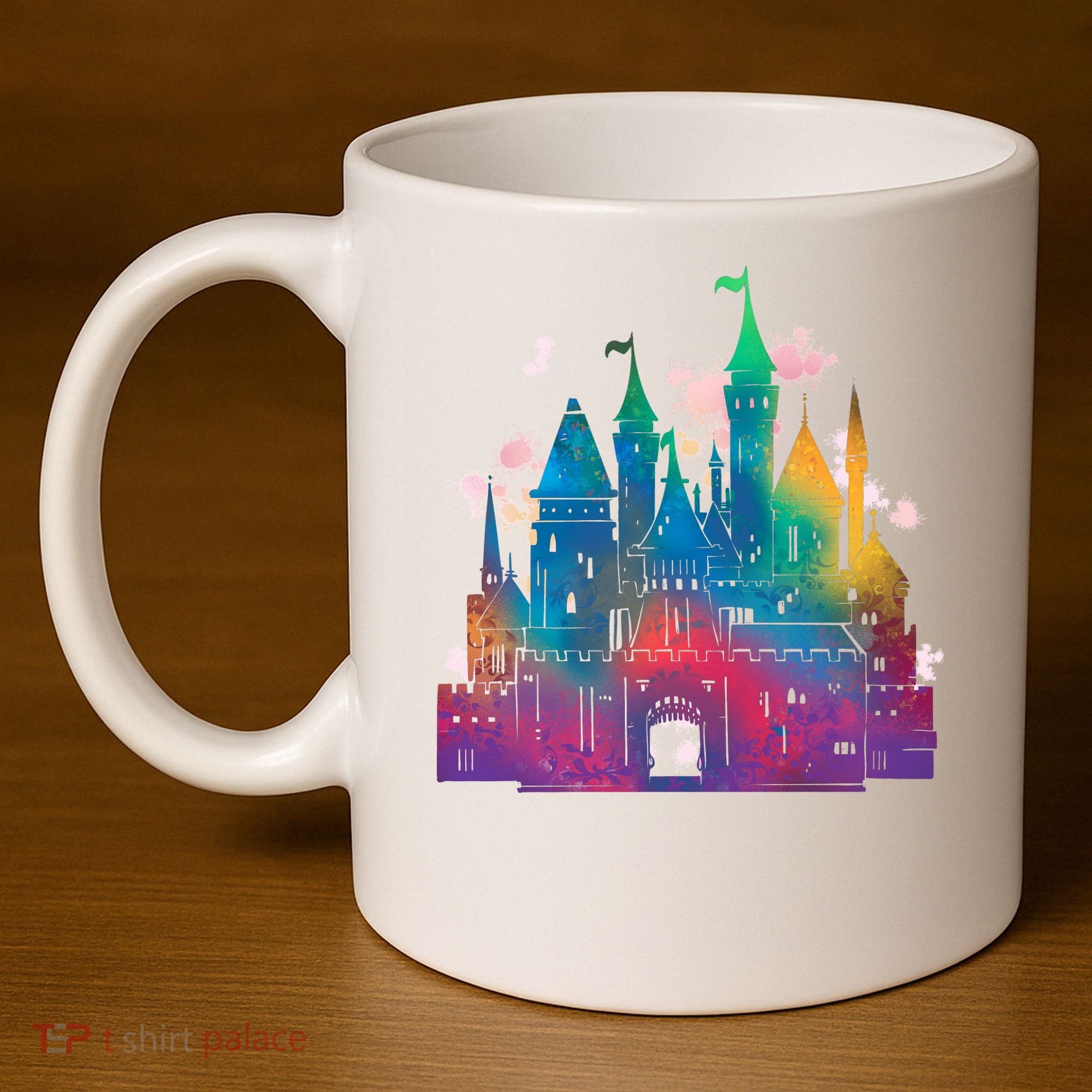 Rainbow Magical Castle 11oz C Handle Ceramic Mug