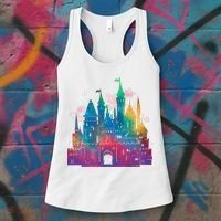Rainbow Magical Castle Women's Tank Top thumb 3