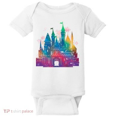 Rainbow Magical Castle Baby Bodysuit