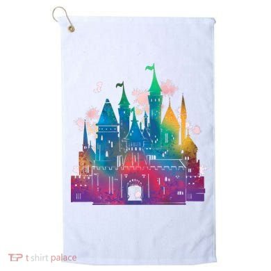 Rainbow Magical Castle Golf Towel