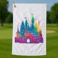 Rainbow Magical Castle Golf Towel thumb 1