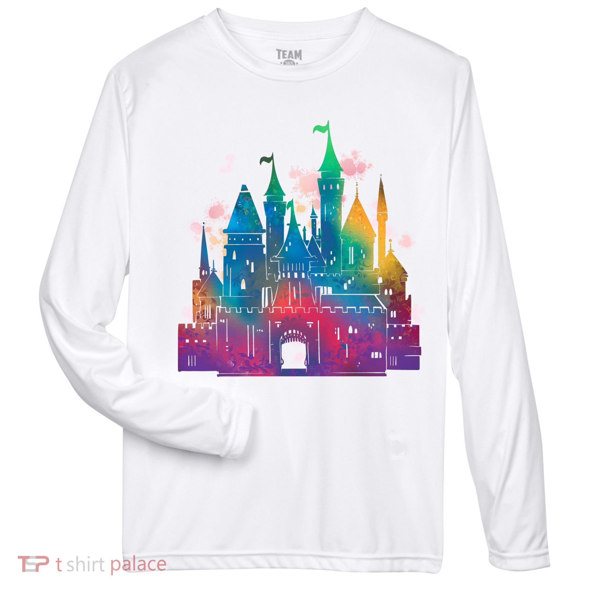 Rainbow Magical Castle Zone Performance Long-Sleeve T-Shirt