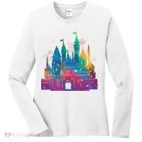 Rainbow Magical Castle Women's Long Sleeve Shirt thumb 0