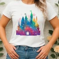 Rainbow Magical Castle Women's T-Shirt thumb 2