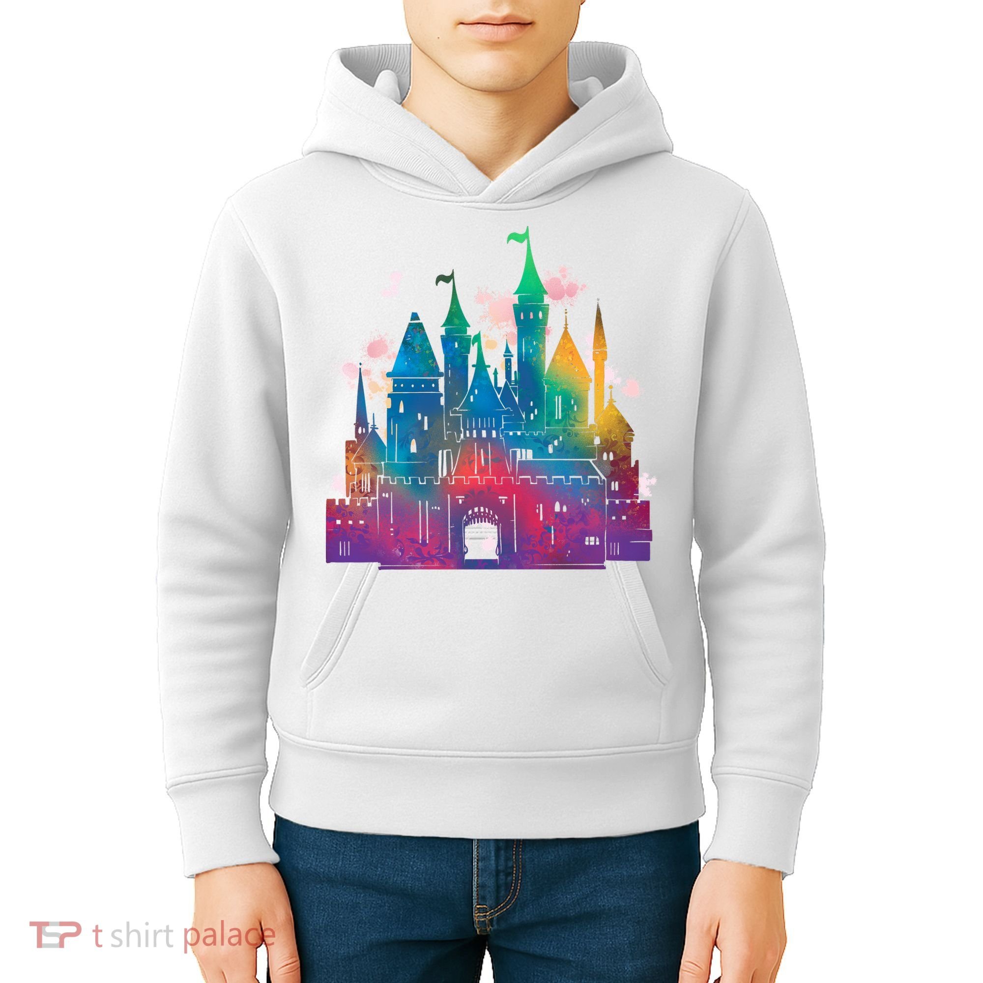 Rainbow Magical Castle Kids Hoodie