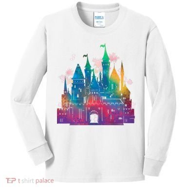 Rainbow Magical Castle Kids Long Sleeve Shirt