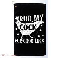 Rub My Cock For Good Luck Golf Towel thumb 0