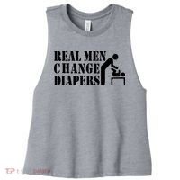 Real Men Change Diapers Women's Racerback Cropped Tank thumb 0