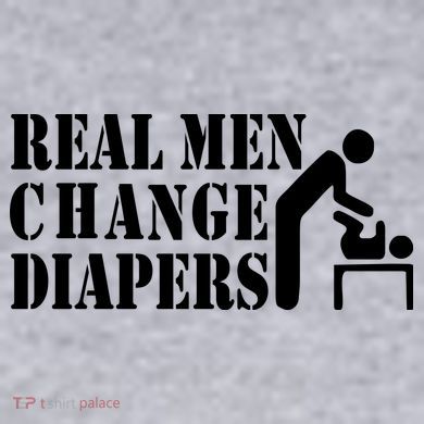 Real Men Change Diapers Women's Racerback Cropped Tank