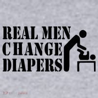 Real Men Change Diapers Women's Racerback Cropped Tank thumb 2