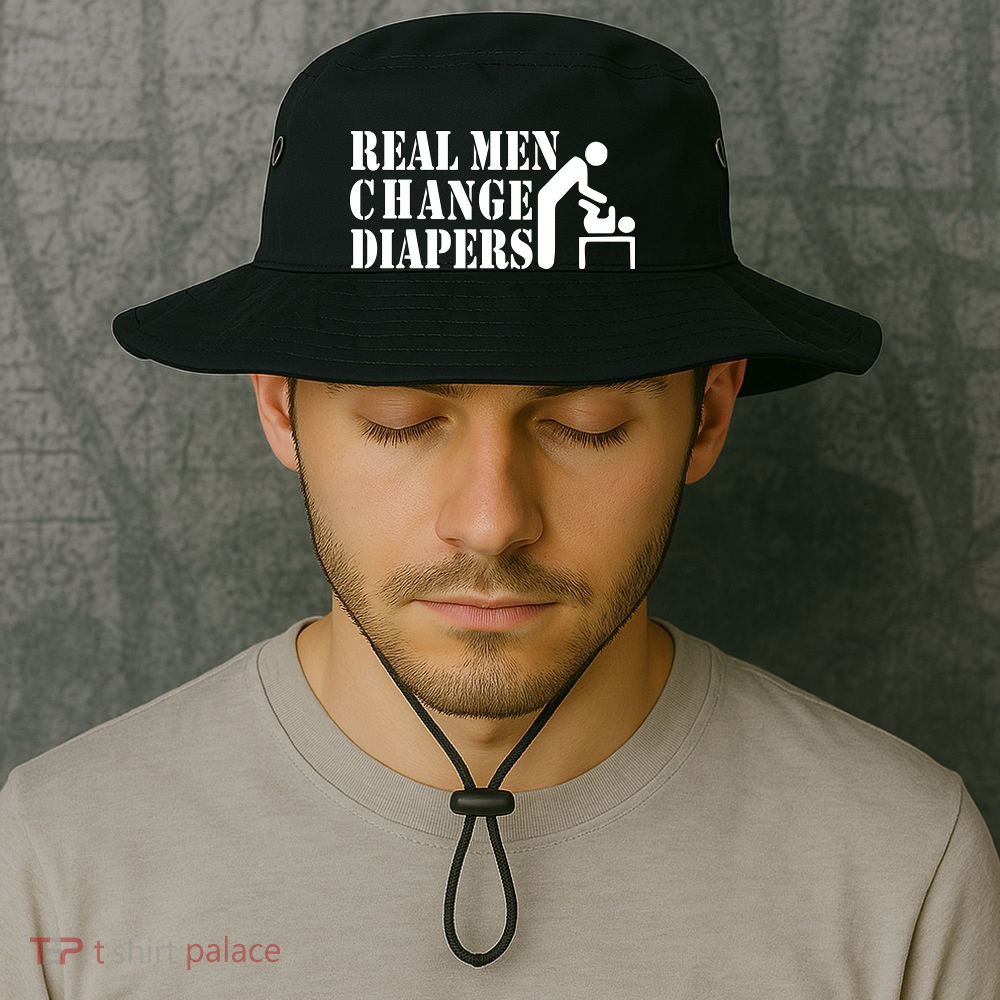 Real Men Change Diapers Bucket Hat