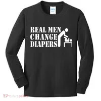 Real Men Change Diapers Kids Long Sleeve Shirt thumb 0