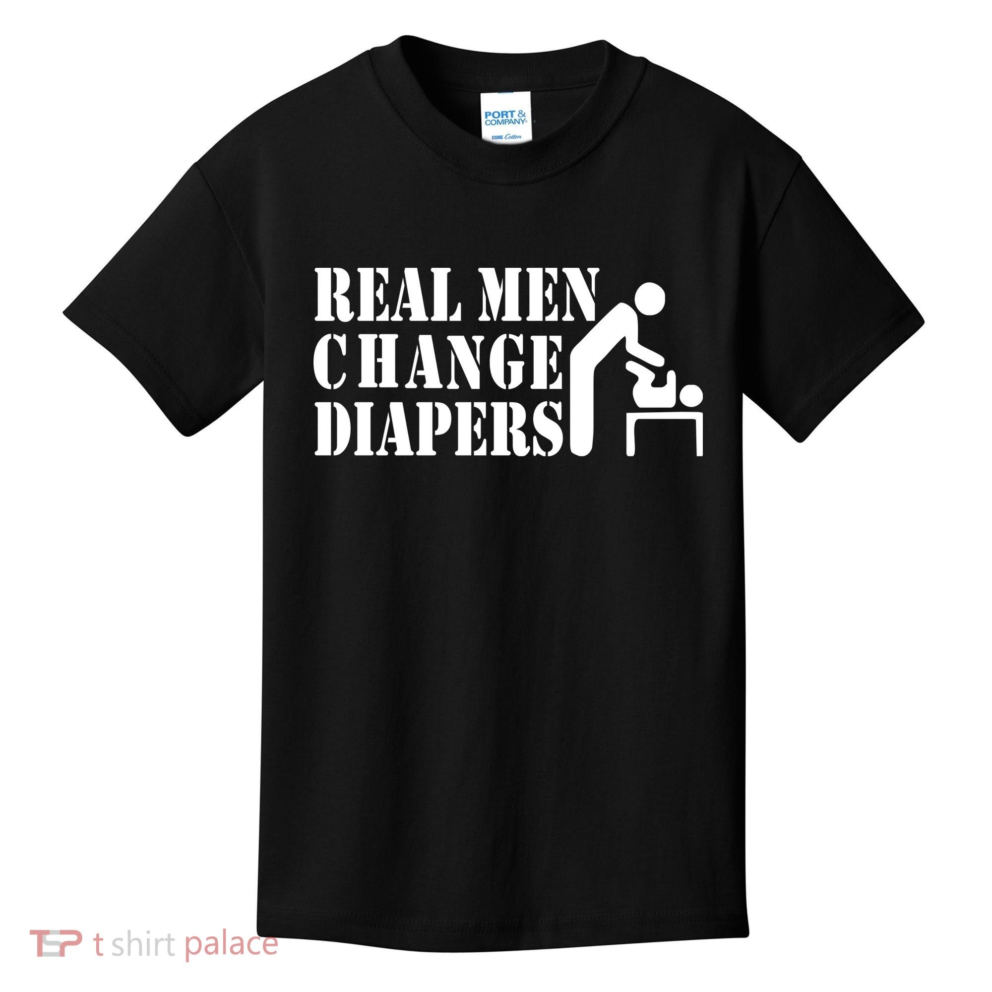 Real Men Change Diapers Kids T-Shirt