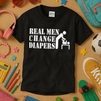 Real Men Change Diapers Kids T-Shirt thumb 3