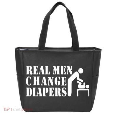 Real Men Change Diapers Tote Bag