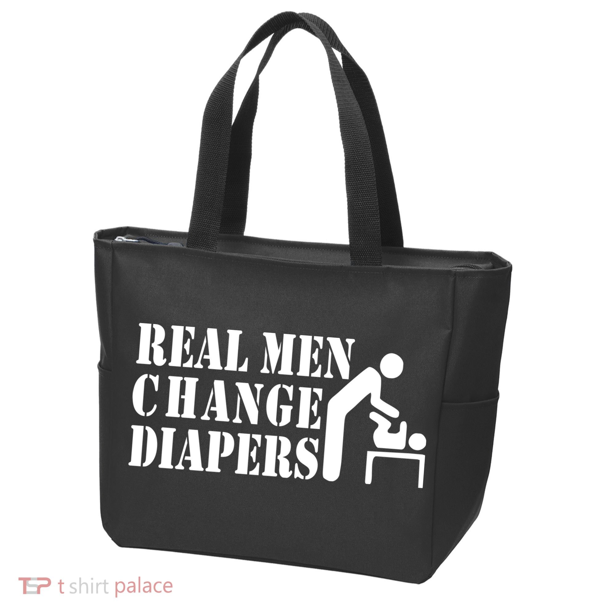 Real Men Change Diapers Tote Bag