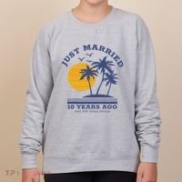 Romantic Matching Couples 10th Wedding Anniversary Women's Sweatshirt thumb 0