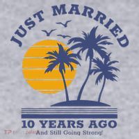 Romantic Matching Couples 10th Wedding Anniversary Women's Sweatshirt thumb 2