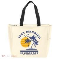 Romantic Matching Couples 10th Wedding Anniversary Tote Bag thumb 0