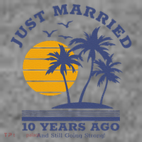 Romantic Matching Couples 10th Wedding Anniversary Toddler Hoodie thumb 2