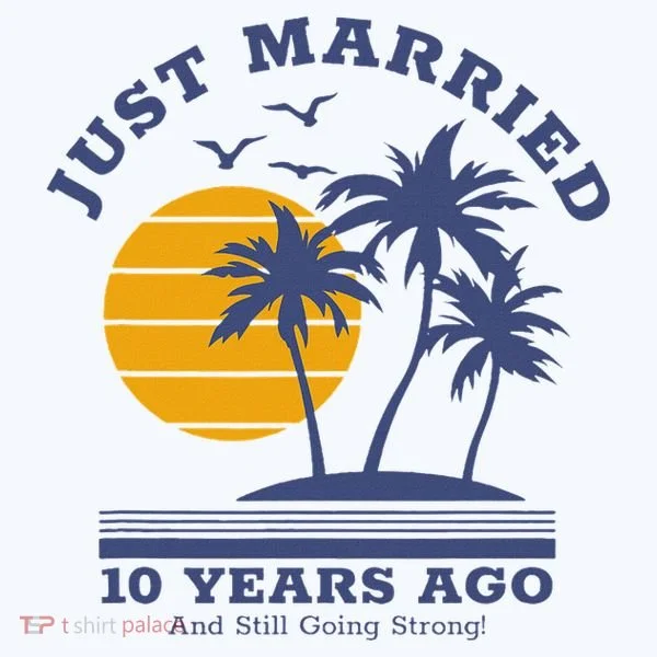 Romantic Matching Couples 10th Wedding Anniversary Doggie Tank