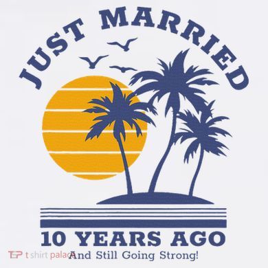 Romantic Matching Couples 10th Wedding Anniversary Comfort Colors Heavyweight Long Sleeve T-Shirt