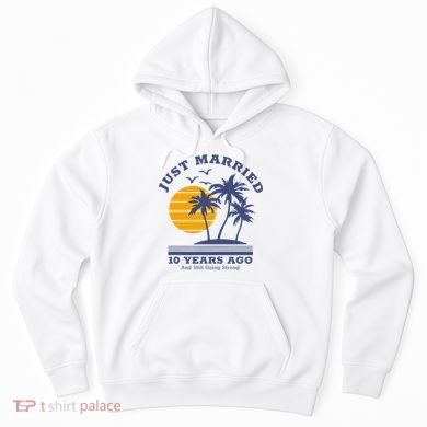 Romantic Matching Couples 10th Wedding Anniversary Hoodie
