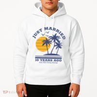 Romantic Matching Couples 10th Wedding Anniversary Hoodie thumb 2