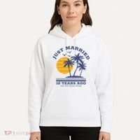 Romantic Matching Couples 10th Wedding Anniversary Hoodie thumb 5