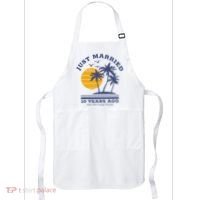 Romantic Matching Couples 10th Wedding Anniversary Apron thumb 0