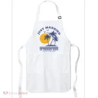 Romantic Matching Couples 10th Wedding Anniversary Apron thumb 0