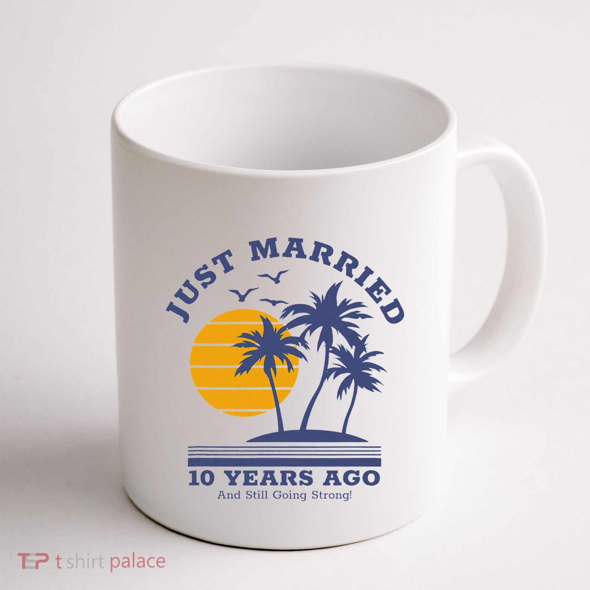 Romantic Matching Couples 10th Wedding Anniversary Coffee Mug
