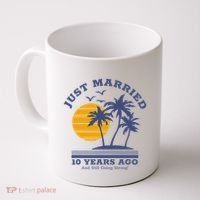 Romantic Matching Couples 10th Wedding Anniversary Coffee Mug thumb 0