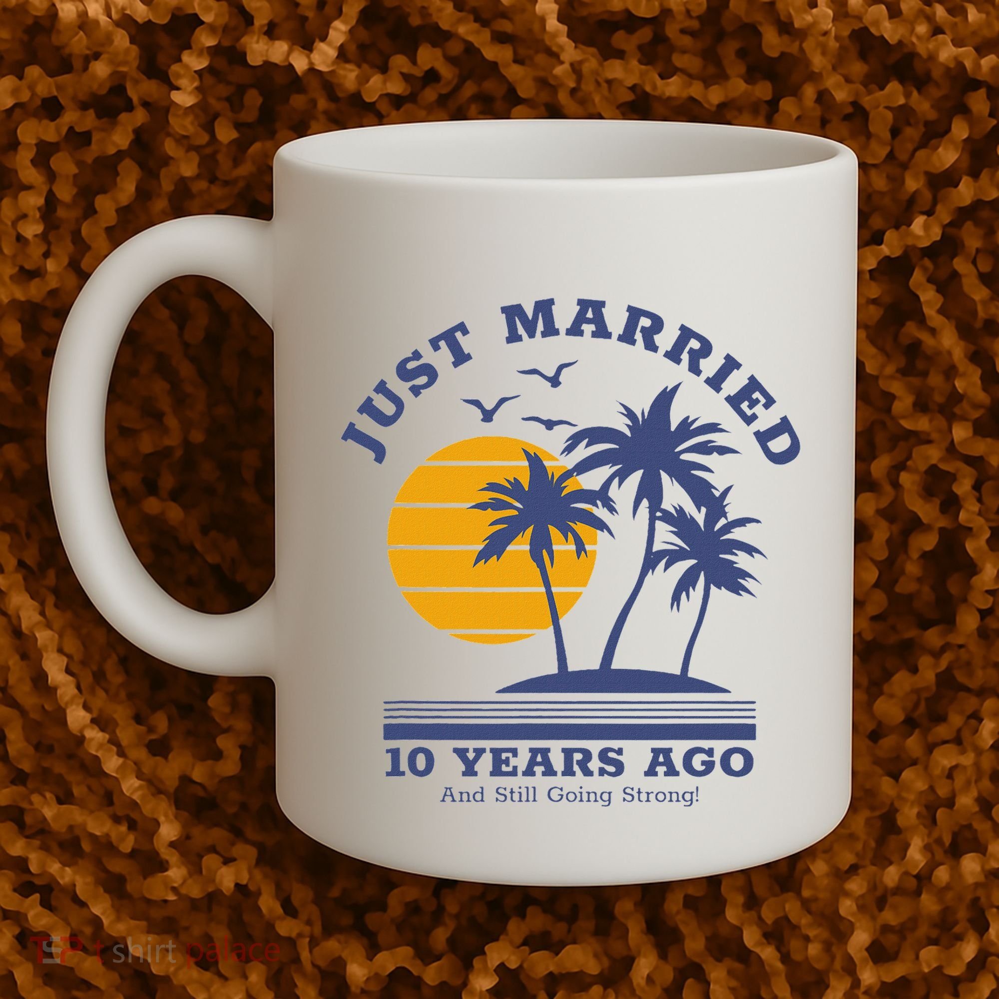 Romantic Matching Couples 10th Wedding Anniversary Coffee Mug