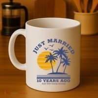 Romantic Matching Couples 10th Wedding Anniversary Coffee Mug thumb 4