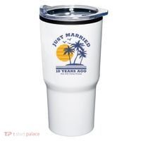 Romantic Matching Couples 10th Wedding Anniversary Tumbler thumb 0