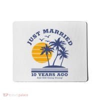 Romantic Matching Couples 10th Wedding Anniversary Mousepad thumb 0