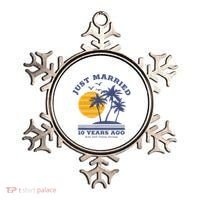 Romantic Matching Couples 10th Wedding Anniversary Ornament thumb 0