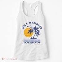Romantic Matching Couples 10th Wedding Anniversary Women's Tank Top thumb 0
