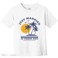 Romantic Matching Couples 10th Wedding Anniversary Toddler T-Shirt thumb 0