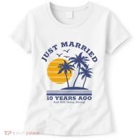 Romantic Matching Couples 10th Wedding Anniversary Women's T-Shirt thumb 0