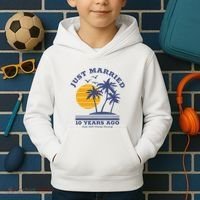 Romantic Matching Couples 10th Wedding Anniversary Kids Hoodie thumb 2