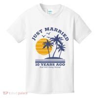 Romantic Matching Couples 10th Wedding Anniversary Kids T-Shirt thumb 0