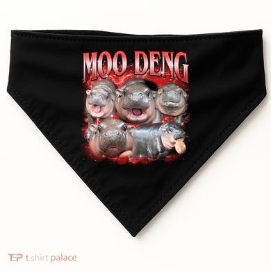 Red Moo Deng Meme Hippo USA-Made Doggie Bandana